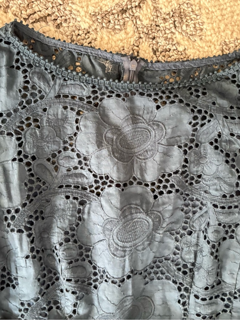 Nanette Lepore Teal Eyelet Dress - 100% Cotton, Excellent Condition! - Picture 6 of 8